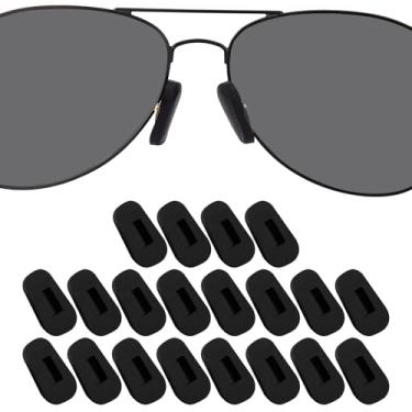 Imagem de DROGO 10 pares de protetores de nariz pretos para óculos de olho, almofadas de nariz de silicone macio, antiderrapante antiderrapante para a pele