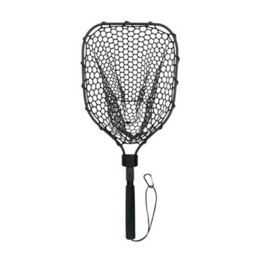 Imagem de Deevoka Rede de pesca para peixes, rede de pouso dobrável com de peixes para praia quintal salmão peixe -gato robal carpa pesca de