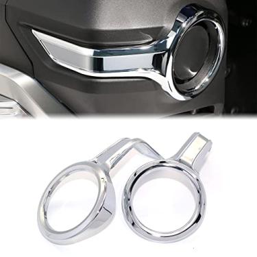 Imagem de Anéis de acabamento de luz de neblina cromados foscos para Honda GL1800 GL 1800 Gold wing Goldwing 1800 2018-2022, acessórios de motocicleta, adesivo de peças de decoração, 1 par