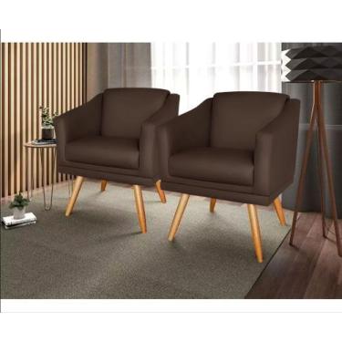 Imagem de Kit 02 Poltronas Decorativas Para Consultorio De Psicologia Recepção s