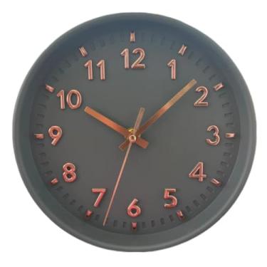 Imagem de Relógio De Parede Decorativo 20cm Silencioso Cozinha Escritorio Recepção Consultorio (CINZA)