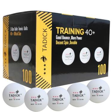 Imagem de TADICK 100 bolas de pingue-pongue profissionais ABS com caixa de armazenamento bonita, bolas de tênis de mesa 3 estrelas de 40 mm para jogos internos e externos (brancas)