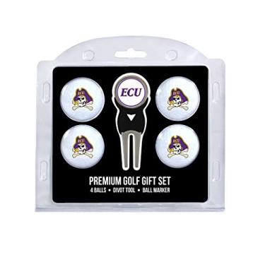 Imagem de Bolas de Golfe NCAA East Carolina Pirates tamanho regular (4 unidades) e ferramenta Divot com marcador magnético de dupla face removível