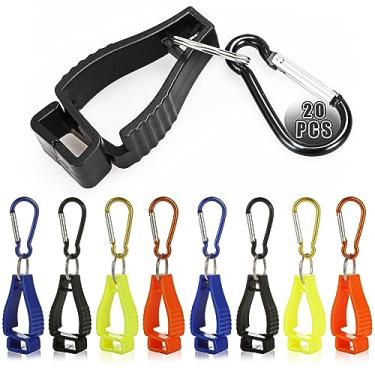 Imagem de FVIEXE 20 peças de clipes de luva para porta-luvas de trabalho, clipe de segurança para o trabalho, clipe de luva, prendedor de luvas, clipes para cinto, óculos, capacetes, gancho, prendedor para
