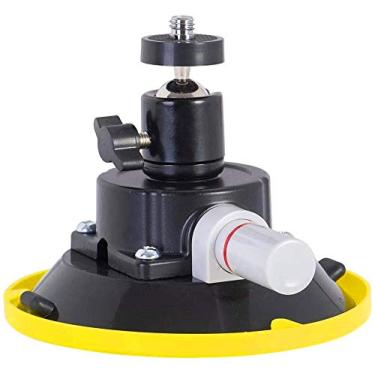 Imagem de ZUOS Kit de montagem de câmera de carro de 11,4 cm, suporte de ventosa a vácuo, suporte de veículo de câmera de vídeo profissional com cabeça esférica panorâmica de 360° e 180°, estabilizador de vídeo para câmera DSLR (11,4 cm)