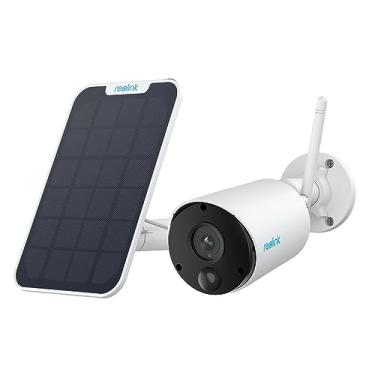 Imagem de Solar WiFi Camera Security Outdoor, 100% sem fio, alimentado por bateria sem fio, 1080p, conversação bidirecional, visão noturna, detecção de movimento PIR, funciona com Alexa, REOLINK Argus Eco com painel solar