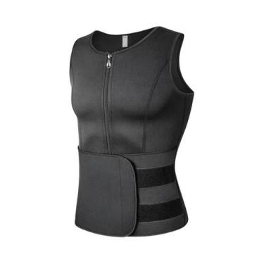 Imagem de Colete Sauna Modelador de Corpo Masculino em Neoprene com Zíper, BR-G2