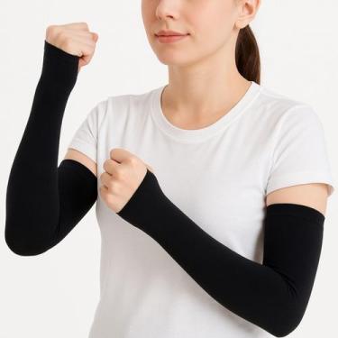 Imagem de Manguito Proteção Solar UV50+ Par Manga Longa Esportivo Mangote Vôlei 