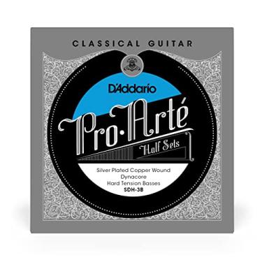 Imagem de D'Addario Cordas de guitarra - Cordas de nylon Pro-Arte - SDH-3B - Cordas de guitarra clássica - Meios conjuntos, tensão dura, dinacore composto de cobre banhado a prata