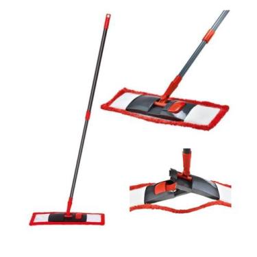 Imagem de Rodo Mop Flat Magico com Microfibra e Cabo Extensível de 70 até 120cm 