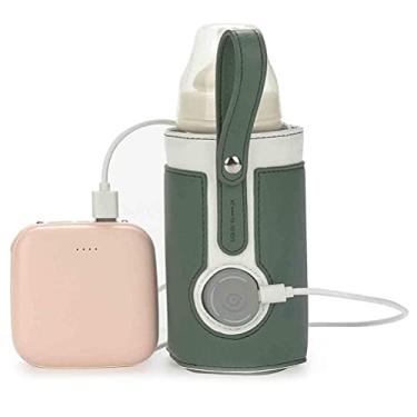 Imagem de Bolsa Aquecedora de Mamadeira Portátil Com 3 Temperaturas Ajustáveis, Mantém o Leite Aquecido Em Movimento para Mamadeiras, Copos de Vidro (GREEN)