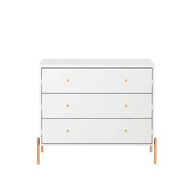 Imagem de Cômoda 3 Gavetas Jasper Branco 94cm