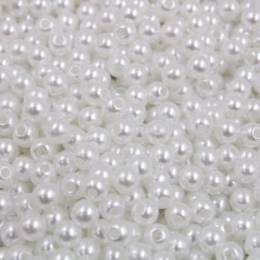 Imagem de PÉROLA DE ABS LISA Nº 05 20G PEROLA 5MM - LADEIRA BIJUTERIAS, BRANCO