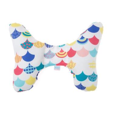 Imagem de Almofada Ergonômica para Cabeça de bebê Momis Petit Escamas Rosa