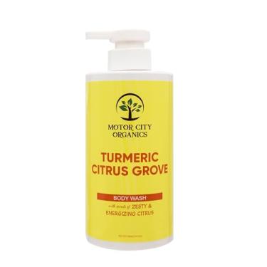 Imagem de Motor City Organics Sabonete Líquido Corporal Turmeric Citrus Grove, Infundido Com Limão - 500Ml, Fórmula Suave, Adequado Para Todos Os Tipos De Pele, Sem Parabenos