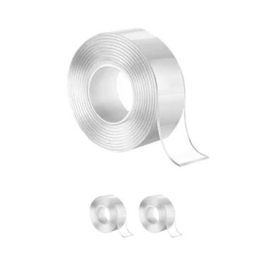 Imagem de Fita dupla face silicone fixa forte 6m transparente - Rio Tijucas