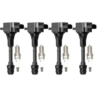 Imagem de DRIVESTAR Conjunto De 4 Bobinas Ignição Vela Irídio 2002, 2003, 2004, 2005 E 2006 Para Nissan Altima 2.5L L4, Sentra 2002-2006, Substituição Nº Uf350 224488H3 C1398 22448-8H315 5C1395