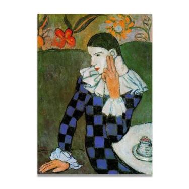 Imagem de Murais Harlequin Leaning Diego Rivera – Arte de realismo socialista mexicano, muralista do século 1491, coleção clássica do museu de Nova York para decoração de casa 20 x 28 cm