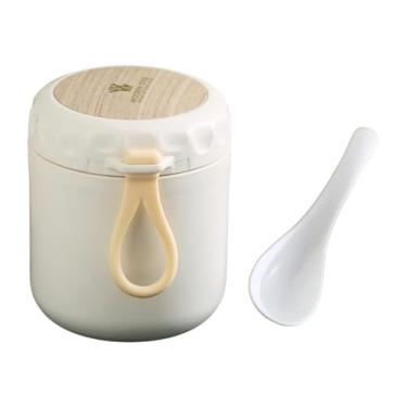 Imagem de Ｂｅｓｇａ Recipiente Térmico para Sopa, Pote Térmico para Alimentos, Copo de Sopa com Tampa para Adultos E Crianças, para Escolar, Viagens Ao Ar Livr, Branco, Tamanho real