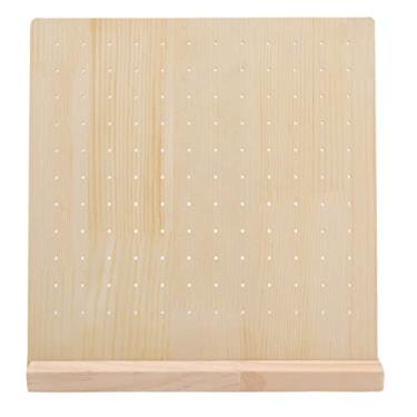 Imagem de Brincho de Madeira Exibição de Pântano Pegboard, Placa de Exibição de Jóias de Grande Capacidade para Brincos Com Design Elegante e Base Estável, Montagem Fácil, Peça de Decoração Versátil para (66