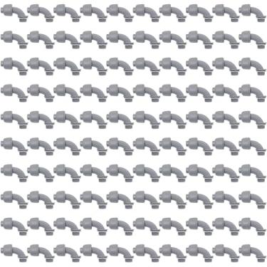 Imagem de Conector de conduíte flexível de PVC de 90 graus, conector de conduíte flexível de 1/5.1 cm, listado pela UL (100 peças)