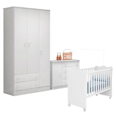 Imagem de Conjunto Quarto de Bebê Completo México Branco Branco - CASA H