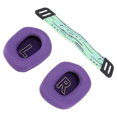Imagem de Akozon Ponts de Orelha de Fone de Ouvido e Tiras de Faixa para a Cabeça para Fones de Fora Sem Fio G733 Wireless & G335 Wired Gaming - Mesh Respirável, Almofadas de Espuma de Memória de Alta (Roxo)