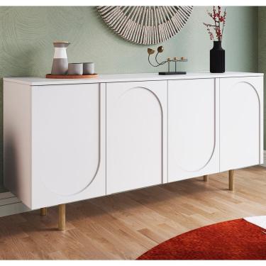 Imagem de Buffet para Sala de Jantar 4 Portas Capela Branco