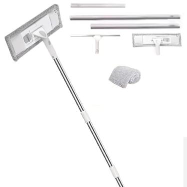 Imagem de TBATM Mops de Limpeza para Pisos um Conjunto, Mop Plano Poderoso com Pano de Fibra Ultra Fina para uso Seco e Molhado, para Parede, Carro,C,411cm