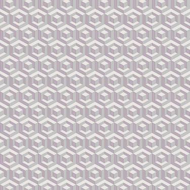 Imagem de Papel De Parede Fiesta Modern Geométrico 3d Lilás 543213 Fiesta Modern 543213