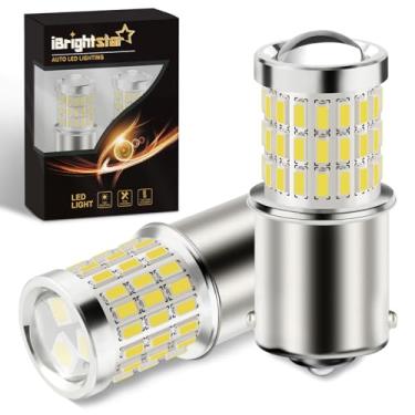 Imagem de iBrightstar Lâmpadas LED 9-30V Super Brilhantes Baixa Potência 1156 1141 1003 BA15S com Substituição do Projetor para Luzes de Ré, Luzes Traseiras de Freio e Luzes de Campismo RV, Xenon Branco