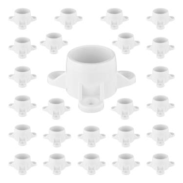 Imagem de wtxhhy 25 Peças De Flanges Encaixe Pvc 1/2 Polegada, Tampas Parafuso Para Pernas Mesa Tampa Suporte Projetos "Faça Você Mesmo", Pés Móveis, Fabricação Prateleiras Armazenamento
