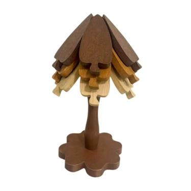 Imagem de Bothyi Bases para copos de madeira, bases para copos de madeira, centro de mesa para cozinha, decorações de Natal antiderrapantes, jogos americanos de, 3 Folhas