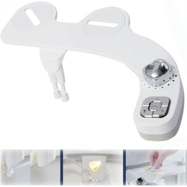 Imagem de Acessório De Vaso Sanitário De Bidê Com Conforto E Higiene, água Fria A Morna Ajustável, Bicos Retráteis Duplos Autolimpantes Não Elétricos