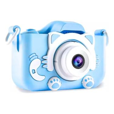 Imagem de Máquina Fotográfica Infantil Digital – Vídeos HD, Fotos 13 MP, Tela 2″, 4× Zoom, Jogos, Bateria Recarregável USB - YASDA (AZUL)