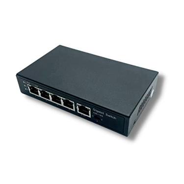 Imagem de PoE Texas Extensor Gigabit De 4 Portas Com Uplink Ieee 802.3Bt - Switch Power Over Ethernet Poe+ Passthrough Vlan E Extensão Alcance 500 Pés, Compatível Redes Ip 802.3At/Af, Câmeras Segurança, Voip,
