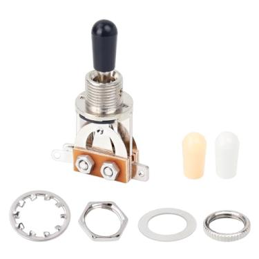 Imagem de Banworks Interruptor Seletor De Captador Métrico 3 Vias Para Guitarra Estilo Epiphone Epi Lp Les Paul Jt/Dwq-01 Cromada Com Ponta Preta