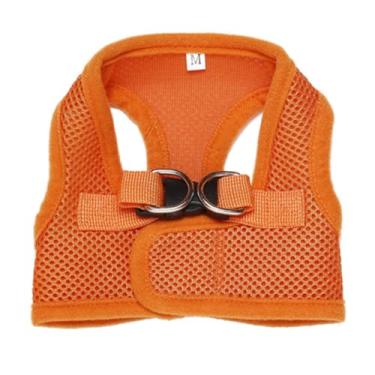 Imagem de Peitoral para cães para todos os climas para cães pequenos e médios ajustável para cães pequenos e médios (laranja, P)
