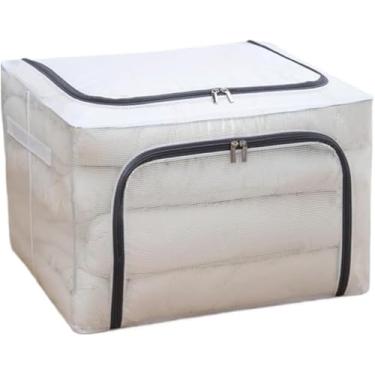 Imagem de Organizador de Roupa Grande com Zíper - Caixa Flexível e Dobrável para Guarda-Roupa | Multiuso e Resistente(24L,1)