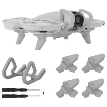 Imagem de LIYJTK Protetor de para-choque DJI Neo Gimbal, barra de colisão de para-choque e proteção para DJI Neo, cinza, para-choques, tripé dobrável, cauda