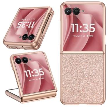 Imagem de GUAGUA Capa para Motorola Razr+ Plus 2025/2024, capa protetora fina à prova de choque magnética para Motorola Razr Plus 2025/2024/Moto Razr 50 Ultra 5G 6,9 polegadas, ouro rosa