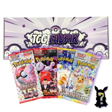 Imagem de Japanese Packs for Pokemon Bundle Authentic Factory Sealed Booster Packs (4 Packs in Total) ((1X 151 1X Terastal Festival 1X Team Rocket 1X SuperElectric Breaker (4 Packs / 27 Cards in Total))