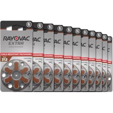 Imagem de Rayovac tamanho 312 baterias de aparelho auditivo sem mercúrio extra avançadas (56 baterias)