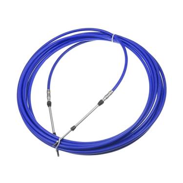 Imagem de REPAIROCK 1 peça 10 metros 10 metros 394 polegadas Marine Type 3300 / 33C cabo caixa de controle remoto de mudança do acelerador para Yamaha motor de popa barco motor motor de direção azul auto peças