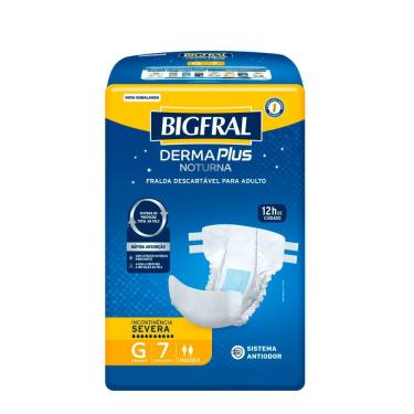 Imagem de Fralda Bigfral Derma Plus Noturna G 7 Unidades