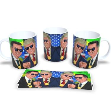 Imagem de Caneca Personalizada Meme Trump e Bolsonaro Porcelana 325ml (Mod.8)