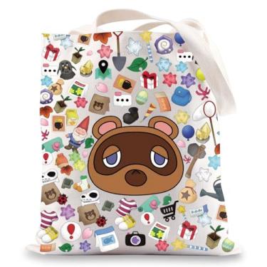 Imagem de BWWKTOP Bolsa de ombro animal Tommy para presente de videogame, aldeões, bolsa de ombro com sinos, Sinos, 14" x 12" 0.47"