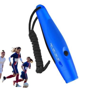 Imagem de Fecadou Apito Eletrônico Para Treinadores | 3 Tons e Alto Volume Intenso - Apito de Árbitro Portátil de Mão com Cordão para Desportos Treino de Treinadores Treino de Cães Sobrevivência ao Ar Livre