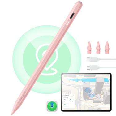 Imagem de ESR Geo Digital iPad Pencil Findmy compatível com Apple iPad 2018-2025, com atalhos fáceis para Apple iPad A16/10/9/8 e Air 13/11 e Pro 12.9/13/11 e Mini 7/6/5, rosa (sem carregamento sem fio)