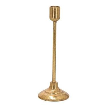 Imagem de Castiçal Decorativo Multiuso Em Metal Dourado Design Clássico Luxo - C
